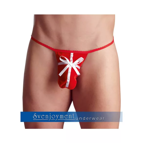 Tanga roja navideña de regalo para hombre (tallas S-L)