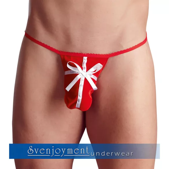 Tanga roja navideña de regalo para hombre (tallas S-L)