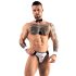 Svenjoyment - Conjunto de tanga de camarero para hombre (blanco y negro) - M