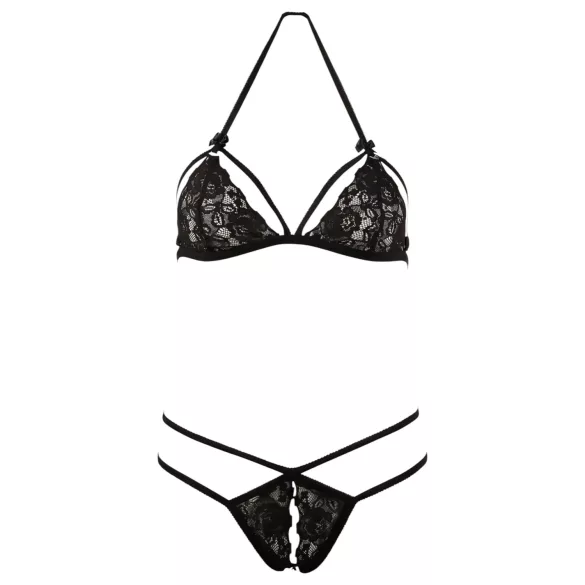 Cottelli - Conjunto lencería abierto - Encaje - Negro - XL