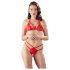 Cottelli - set de sujetador de encaje abierto (rojo) - XL