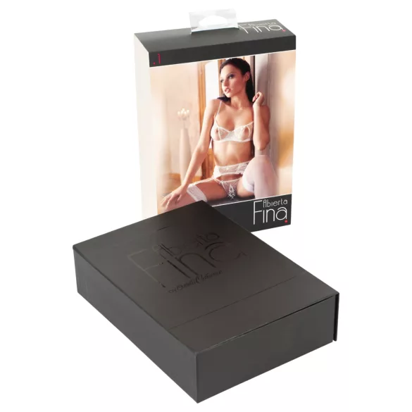 Abierta Fina - conjunto de sujetadores sensuales - encaje negro - 80B/M