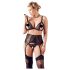 Cottelli Talla Grande - Conjunto de encaje (negro) - XXL
