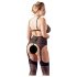 Cottelli Talla Grande - Conjunto de encaje (negro) - XXL