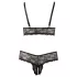 Cottelli Plus Size - conjunto lencería encaje - negro - XXL