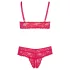 Cottelli Plus Size - conjunto de lencería encaje suave - rojo
