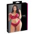 Cottelli Talla Plus - conjunto suave de encaje (rojo) - 3XL