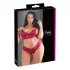 Cottelli Plus Size - conjunto de lencería encaje suave - rojo - 3XL