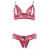 Cottelli - Conjunto lujurioso de encaje rojo - M