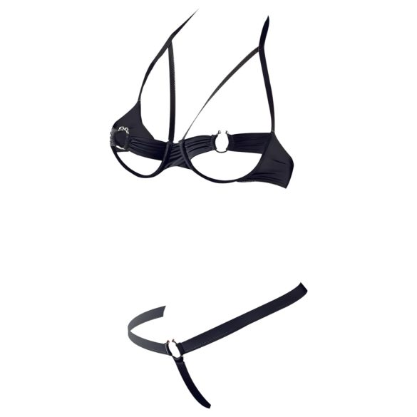 Cottelli - Conjunto de lencería con aros metálicos - negro