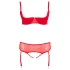 Cottelli Plus Size - conjunto de lencería variable/versátil (rojo)