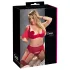 Cottelli Plus Size - conjunto de lencería variable/versátil (rojo)