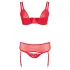 Cottelli Plus Size - conjunto de lencería variable/versátil (rojo) - 95E/2XL