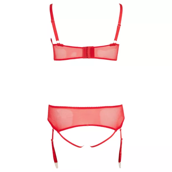Cottelli Plus Size - conjunto de lencería variable/versátil (rojo) - 95E/2XL