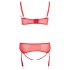 Conjunto de Lencería Ajustable Cottelli Plus Size (Rojo) - 95E/2XL