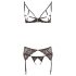 Encanto de encaje brillante - set de sujetador (negro) - XL