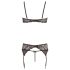 Encanto de encaje brillante - set de sujetador (negro) - XL