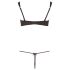 Cottelli - set de sujetador bordado brillante (negro)