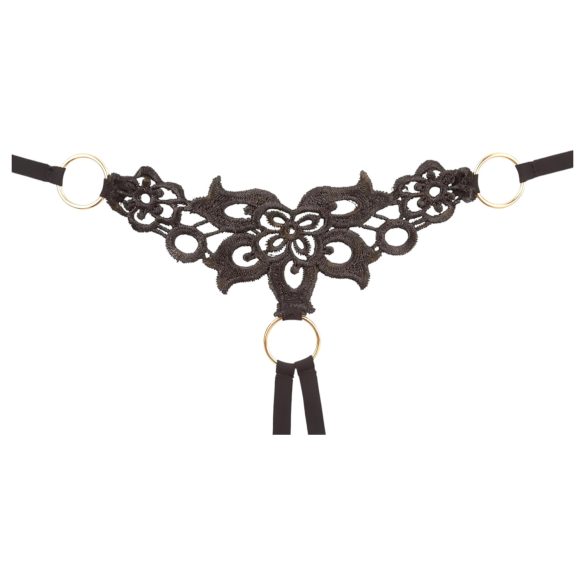 Cottelli - conjunto de sujetador bordado brillante - encaje negro