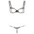 Cottelli - set de sujetador bordado brillante (negro) - L