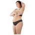 Cottelli Plus Size - conjunto de sujetador con perlas - negro - XL