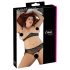 Cottelli Plus Size - set de sujetador con perlas (negro) - 3XL