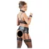 Cottelli Bondage - conjunto de lencería brillante con encaje 4 piezas - L