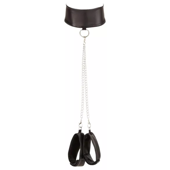 Cottelli Bondage - conjunto de lencería brillante con encaje 4 piezas - L