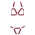 Cottelli - Set de sostén abierto con aros metálicos (rojo) - M/L