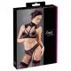 Cottelli - conjunto de encaje con cuello (negro)