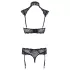 Cottelli - conjunto de encaje con cuello (negro)
