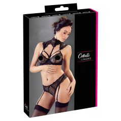 Cottelli - conjunto de encaje con cuello (negro) - 80B/M