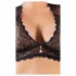 Cottelli Plus Size - conjunto de lencería de encaje con strass (negro) - 3XL