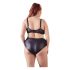 Conjunto Plus Size Cottelli - Sujetador y Braguita Cruzados (Negro) - 85E/L