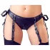Cottelli Bondage - conjunto lencería con sujetador brillante y esposas - negro - M