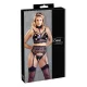 Cottelli Bondage - conjunto de lencería de encaje con esposas (negro) - XL