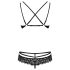 Conjunto de encaje rosado Obsessive 860-SET-1 (negro)