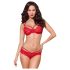 Set lencero en encaje rojo - Obsessive