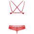 Set lencero en encaje rojo - Obsessive