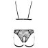 Cottelli - Arnes de cuerpo con cadena - 2 piezas (negro)