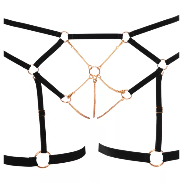 Cottelli - arnés corporal decorativo con cadenas - 2 piezas - negro - M