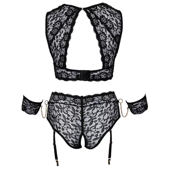 Cottelli Bondage Plus Size - conjunto de encaje (negro)
