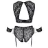 Cottelli Bondage Plus Size - conjunto de encaje (negro)