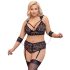 Cottelli Bondage Plus Size - conjunto de encaje (negro) - 4XL