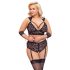Cottelli Bondage Plus Size - conjunto de encaje (negro) - 4XL