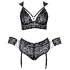 Cottelli Bondage Plus Size - conjunto de encaje (negro) - 4XL
