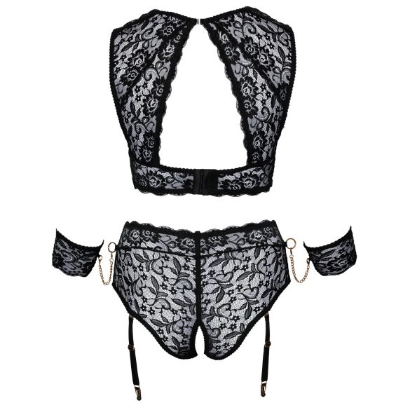 Cottelli Bondage Plus Size - conjunto de encaje (negro) - 4XL