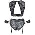 Cottelli Bondage Plus Size - conjunto de encaje (negro) - 4XL