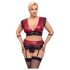 Conjunto de Sujetador de Encaje Rojo Cottelli Bondage Tallas Grandes