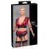 Conjunto de Sujetador de Encaje Rojo Cottelli Bondage Tallas Grandes